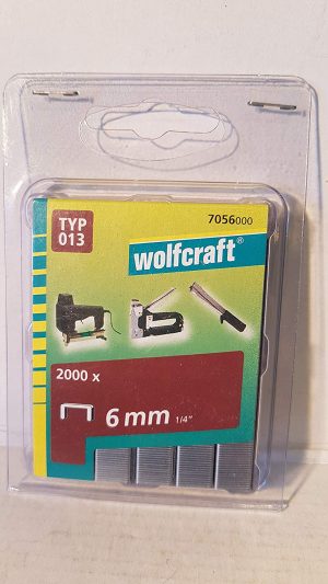 Wolfcraft Široké sponky do sponkovačky výška 6 mm 2000 ks  7056000